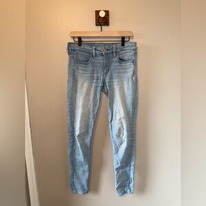 American Eagle Outfitters Women's Sky Blue Skinny Jeans